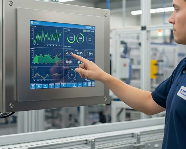 Robustes Touch-Display für die Fabrik