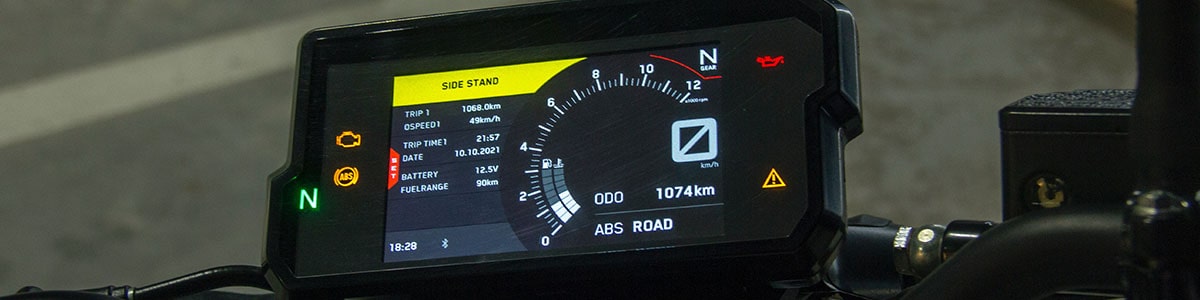 Tampilan untuk Dashboard Sepeda Motor Listrik