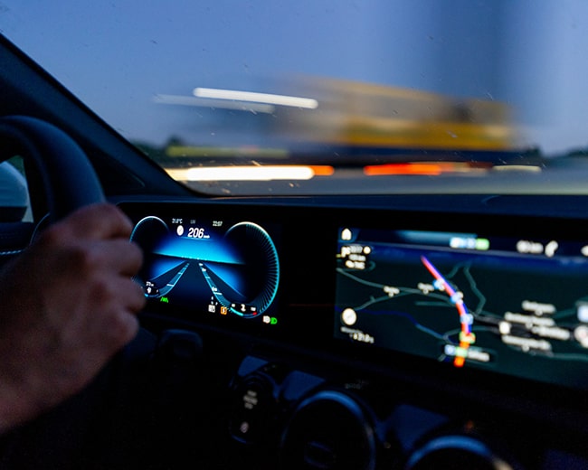 Tampilan untuk Dashboard Mobil Sport